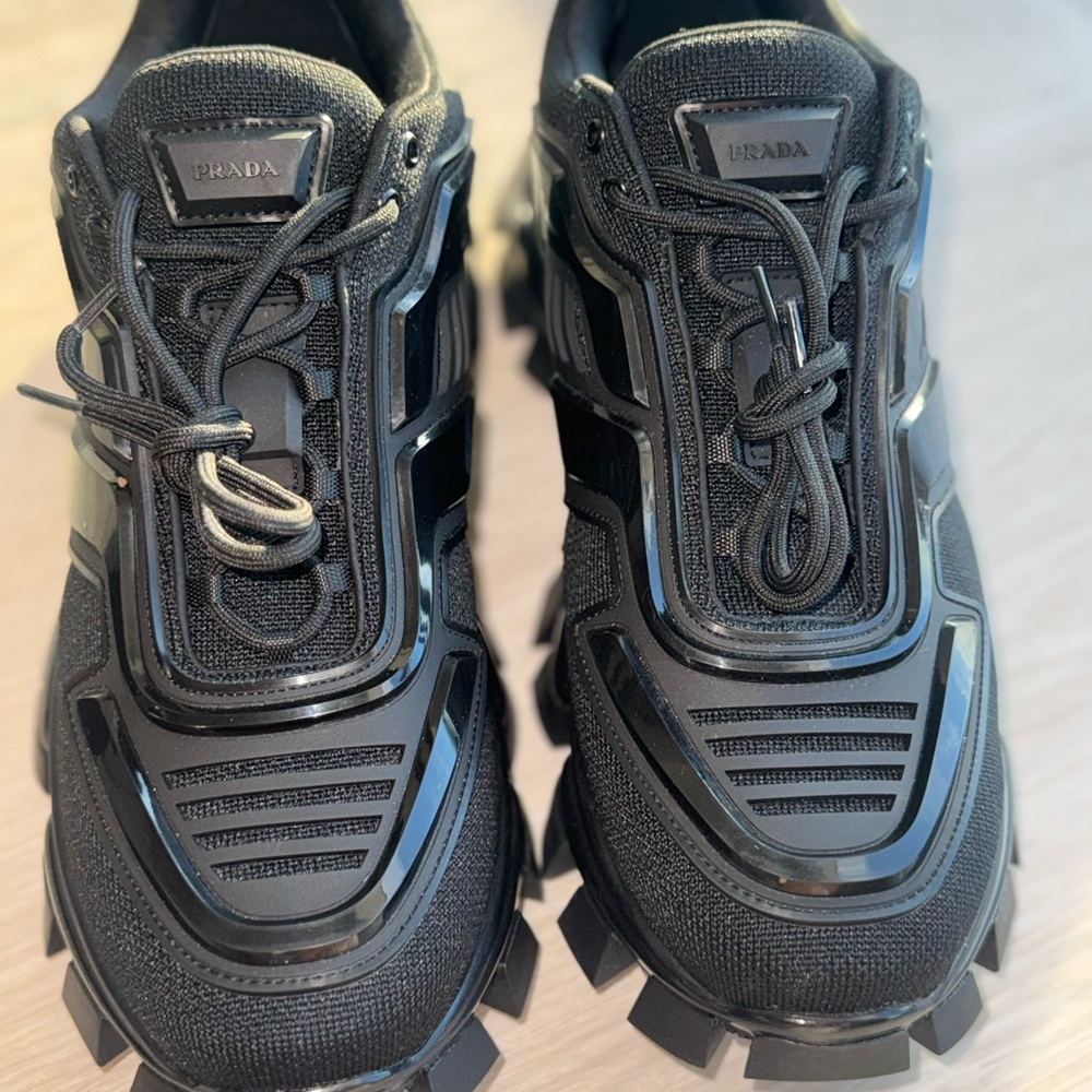 Prada Black and Red Sneakers